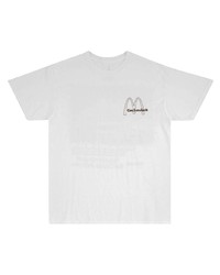 T-shirt à col rond imprimé blanc Travis Scott Astroworld