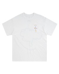 T-shirt à col rond imprimé blanc Travis Scott Astroworld