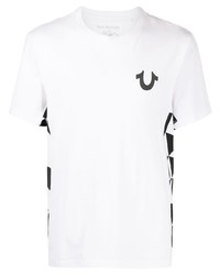 T-shirt à col rond imprimé blanc True Religion