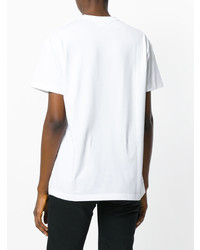 T-shirt à col rond imprimé blanc Junya Watanabe