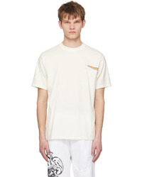 T-shirt à col rond imprimé blanc Undercover