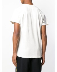 T-shirt à col rond imprimé blanc Warren Lotas