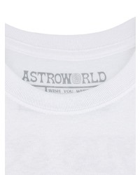 T-shirt à col rond imprimé blanc Travis Scott Astroworld