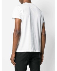 T-shirt à col rond imprimé blanc Valentino