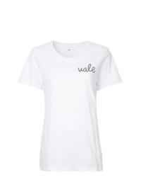 T-shirt à col rond imprimé blanc Vale
