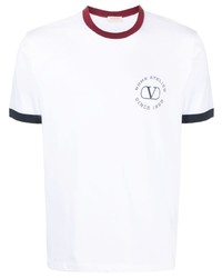 T-shirt à col rond imprimé blanc Valentino Garavani