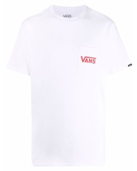 T-shirt à col rond imprimé blanc Vans