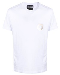 T-shirt à col rond imprimé blanc VERSACE JEANS COUTURE