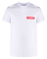 T-shirt à col rond imprimé blanc VERSACE JEANS COUTURE