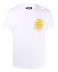 T-shirt à col rond imprimé blanc VERSACE JEANS COUTURE