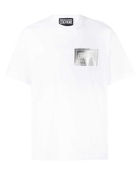 T-shirt à col rond imprimé blanc VERSACE JEANS COUTURE