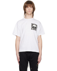 T-shirt à col rond imprimé blanc VERSACE JEANS COUTURE