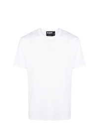 T-shirt à col rond imprimé blanc Versus