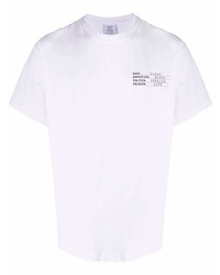 T-shirt à col rond imprimé blanc Vetements