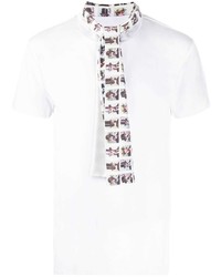 T-shirt à col rond imprimé blanc Viktor & Rolf