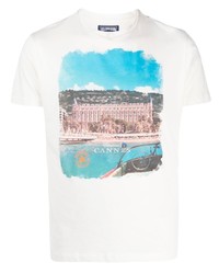 T-shirt à col rond imprimé blanc Vilebrequin