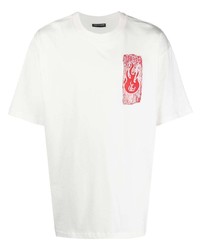 T-shirt à col rond imprimé blanc Vision Of Super