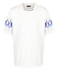 T-shirt à col rond imprimé blanc Vision Of Super
