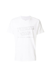 T-shirt à col rond imprimé blanc VISVIM