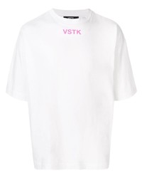 T-shirt à col rond imprimé blanc Vostok CLTH