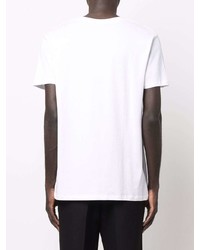 T-shirt à col rond imprimé blanc A.P.C.