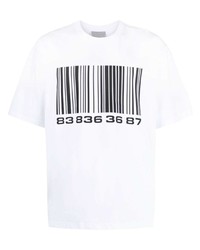 T-shirt à col rond imprimé blanc VTMNTS