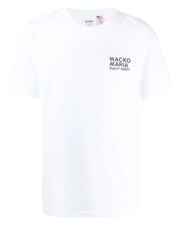 T-shirt à col rond imprimé blanc Wacko Maria