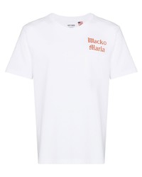 T-shirt à col rond imprimé blanc Wacko Maria