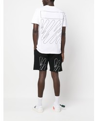 T-shirt à col rond imprimé blanc Off-White