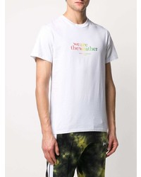 T-shirt à col rond imprimé blanc Stella McCartney