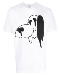 T-shirt à col rond imprimé blanc WESTFALL