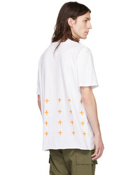 T-shirt à col rond imprimé blanc Ksubi