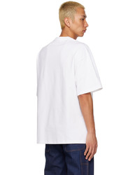 T-shirt à col rond imprimé blanc Fiorucci