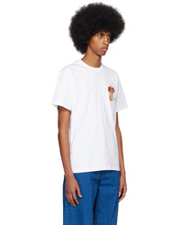 T-shirt à col rond imprimé blanc JW Anderson