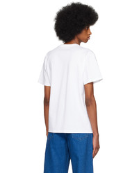 T-shirt à col rond imprimé blanc JW Anderson