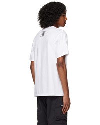 T-shirt à col rond imprimé blanc BAPE