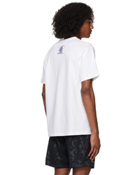 T-shirt à col rond imprimé blanc BAPE