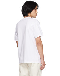 T-shirt à col rond imprimé blanc MAISON KITSUNÉ