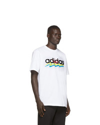 T-shirt à col rond imprimé blanc adidas Originals