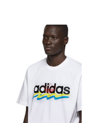 T-shirt à col rond imprimé blanc adidas Originals