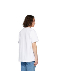 T-shirt à col rond imprimé blanc JW Anderson