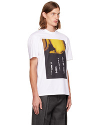 T-shirt à col rond imprimé blanc T/SEHNE