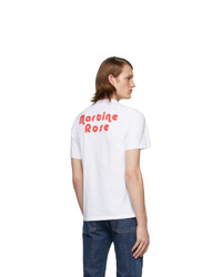 T-shirt à col rond imprimé blanc Martine Rose