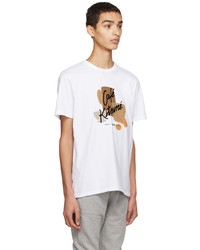 T-shirt à col rond imprimé blanc MAISON KITSUNÉ