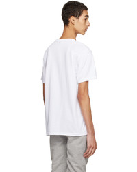 T-shirt à col rond imprimé blanc MAISON KITSUNÉ