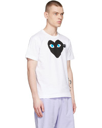 T-shirt à col rond imprimé blanc Comme Des Garcons Play