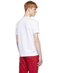 T-shirt à col rond imprimé blanc DSQUARED2