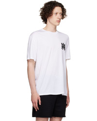 T-shirt à col rond imprimé blanc Amiri