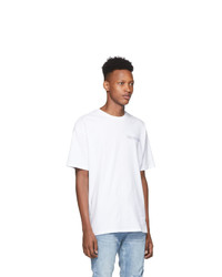 T-shirt à col rond imprimé blanc Ksubi