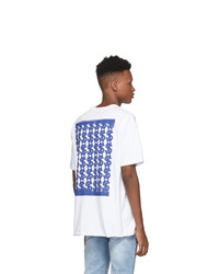 T-shirt à col rond imprimé blanc Ksubi